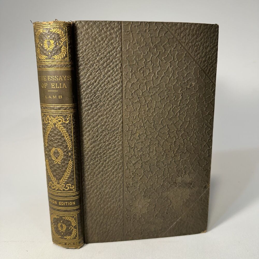 The Essays of Elia By Charles Lamb 1800’s antique Avon edition Very Rare Book